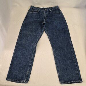Wrangler Relaxed Fit Mens 36x32 / Fit 35x31.25 Cotton Denim Zip Blue Jeans